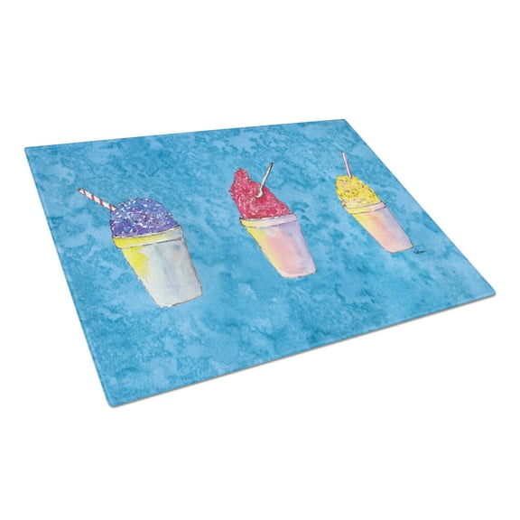 Caroline's Treasures Snowballs Glass Cutting Board Large