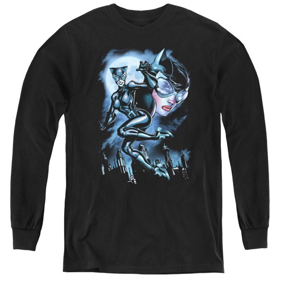 Batman - Moonlight Cat - Youth Long Sleeve Shirt - Medium