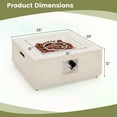 thumbnail image 3 of Costway 28" Terrazzo Fire Pit Table 40,000 BTU Square Propane Gas Fire Pit with PVC Cover, 3 of 10