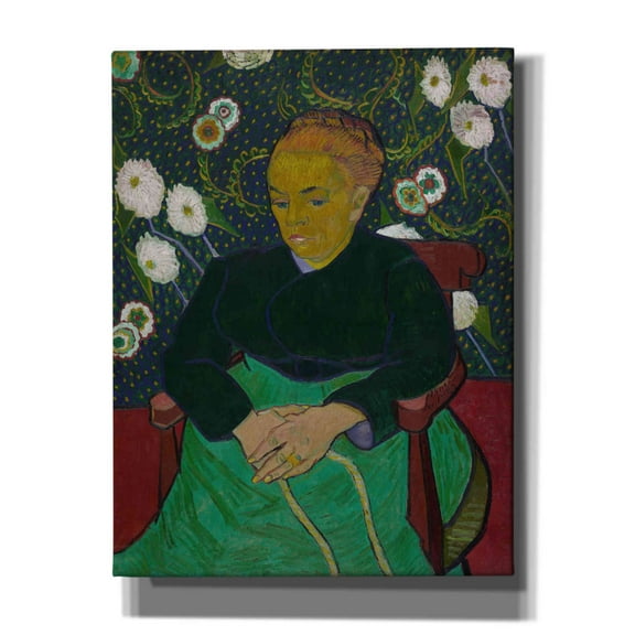 Epic Graffiti 'Madame Roulin Rocking The Cradle' by Vincent Van Gogh, Giclee Canvas Wall Art, 26"x34"