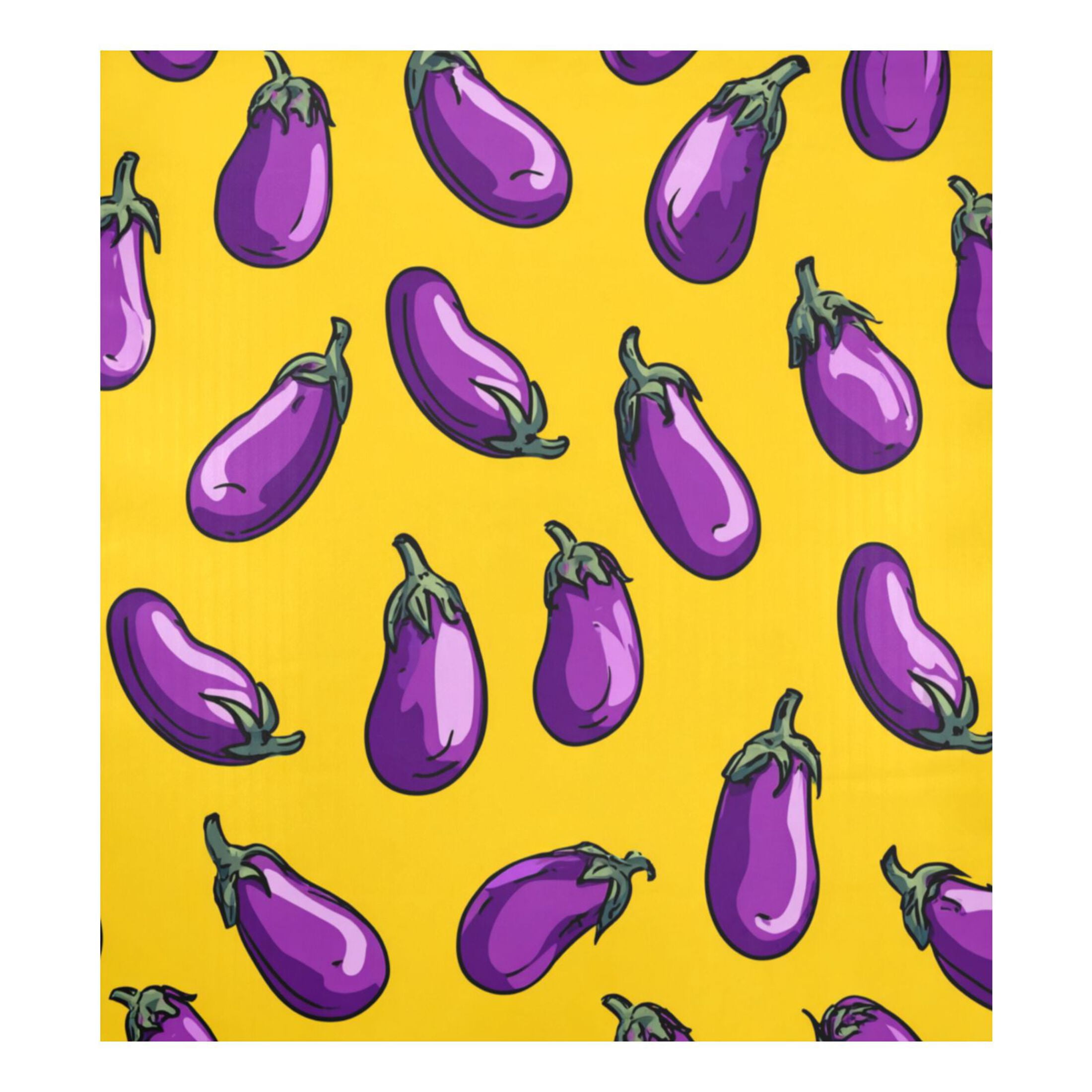 Dishwasher Magnetic Refrigerator Magnet Cover Sticker Home Decorative 23"x26" Eggplants Seamless Pattern