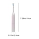 thumbnail image 3 of Cepillo de dientes portátil, cepillo de dientes eléctrico sónico con batería extraíble - Blanco, 3 of 7