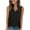 Black, variant on VBTAPA V Neck Tank Tops for Women Sleeveless T Shirt Solid Casual Summer Tanks Wide Straps Camisole Undershirts Wine S