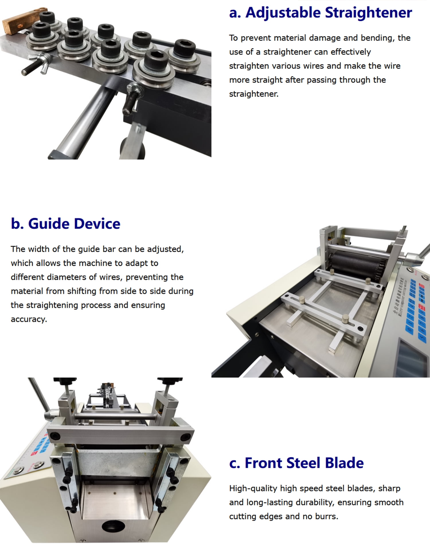 Automatic Wire Straightening Cutting Machine Metal Wire Straightener Cutter 220V