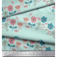 thumbnail image 3 of Soimoi Poly Crepe Fabric Floral,Tree & Owl Kids Printed Fabric 1 Yard 42 Inch Wide, 3 of 3