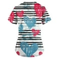 thumbnail image 3 of LHVUOA Valentine's Day Scrub Tops Women Plus Size Short Sleeve Working Uniform Love Print Soft Stretchy Holiday T Shirts, 3 of 3