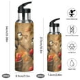 thumbnail image 2 of Water Bottles 34oz Straw Lid Wide Mouth Stainless Steel for School Sport Travel Chickadees Birds on Apple Tree, 2 of 9