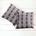 thumbnail image 6 of Ambesonne Nautical Throw Pillow Cover 2 Pack, Stripes Maritime, 18", Indigo Red White, 6 of 7