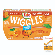 Dole Wiggles Orange Fruit Juice Gels, 4.3 oz (4 Cups)
