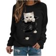 thumbnail image 2 of Pntutb Mujer Camisas Gráfico Impreso Manga Larga Cuello Redondo Sudadera Pullover Tops Cómodos Pntutb Pntutb-5516, 2 of 4