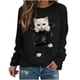 thumbnail image 2 of ICHUANYI Clearance Women Shirts Graphic Printed Long Sleeve Crewneck Sweatshirt Pullover Comfy Tops(Black, XXL) ICHUANYI WER2023081403920, 2 of 4