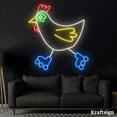 thumbnail image 4 of Craftnamesign Chicken Roller Skating Neon Sign, Chicken Wall Art, 4 of 4