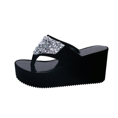 

Womens Slippers Flip-Flops Platform Sandals and Slippers with Slope Heel Casual Slippers