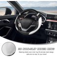 thumbnail image 4 of Car Steering Wheel Cover 15 inch Leather Breathable Non-Slip Wrap Universal Fit for SUV Truck Van White, 4 of 5
