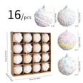 thumbnail image 3 of Pastel Colored Foam Christmas Ball Ornaments Set For Indoor Holiday Tree, Party Decor, Diy Crafts, And Seasonal Celebration With Glitter Finish, 3 of 6