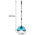 thumbnail image 3 of Hand Push Sweeper, Dry Sweep and Wet Drag Two in One Floor Cleaning Machine with 2 Corner Brushes, Lightweight and Quiet Operation for Effortless Cleaning, Ideal for Hard Floors in, 3 of 8