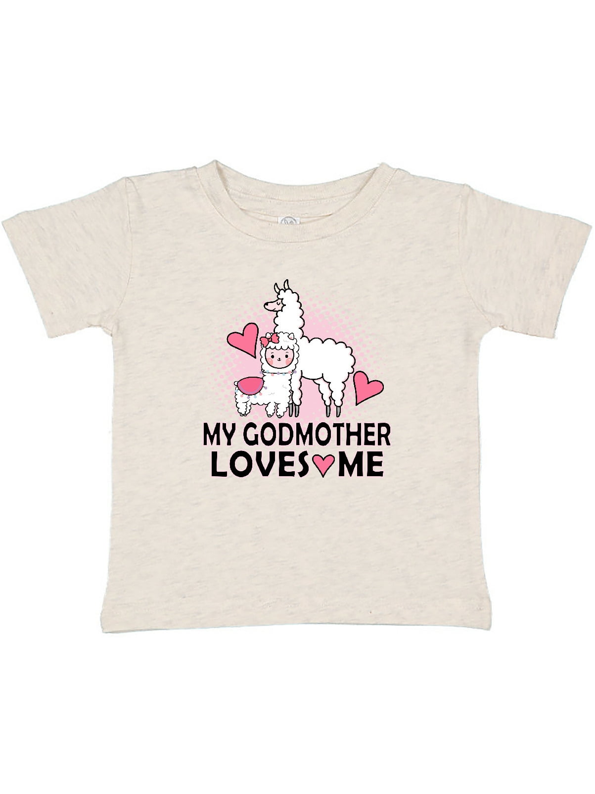 inktastic My Godmother Loves Me Llama Baby T-Shirt