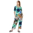 thumbnail image 5 of Inkmeso Printed Sleepwear Pajama Set For Women Short Sleeve Nightwear Soft Pj Lounge Sets, 5 of 7
