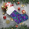 thumbnail image 6 of Color Fish Scales Christmas Stockings Christmas Presonalized Large Stocking Sock, Set of 1 Xmas Party Winter Decor Candy Bag Family Holiday Gift, 17.7 Inch, 6 of 7