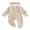 Apricot, variant on RUINIXCW Baby Girl 2Pcs Fall Outfits Long Sleeve Round Neck Bow Floral Print Jumpsuit with Headband Set