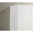 thumbnail image 6 of DeeHome Declan 46" White 3-Door Wardrobe Cabinet Armoire with Storage Shelves and Hanging Rod, 6 of 6