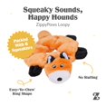 thumbnail image 3 of Juguete para Perro ZippyPaws Loopy Zorro 25 cm Sin Relleno con Sonido, 3 of 8