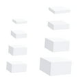 thumbnail image 2 of jifeng 8x Acrylic Cube Display Box Riser Nesting Riser Stands for Food Cake Dessert White, 2 of 9