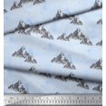 thumbnail image 2 of Soimoi Blue Cotton Duck Fabric Mountain Nature Print Fabric by Yard 42 Inch Wide, 2 of 3