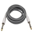 thumbnail image 3 of Cable de guitarra de 6,35 mm Reducción de ruido Accesorios en y negro eléctrico, Cable de instrumento OFC para instrumentos musicales 3 metros CUTICAT Cable de conexión para guitarras, 3 of 6