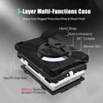 thumbnail image 2 of Dteck Galaxy Tab A 8.0 Case 2019 T290 T295(without S Pen),[Rotating Hand Strap] Three Layer Rugged Shockproof Kids Friendly Case with Kickstand and Shoulder Strap, Black, 2 of 9
