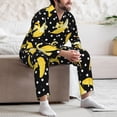 thumbnail image 7 of Wukai Banana Men's Long Sleeve Pajama Set,Long Sleeve Mens Sleepwear with Pockets & Front Fly-X-Large, 7 of 7