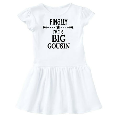 

Inktastic Finally I m the Big Cousin Gift Toddler Girl Dress