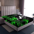 thumbnail image 4 of Erosebridal Gradient Geometric Full Sheet Sets, Rugby Sports Bedding Full Size, Balls Player Decor, 4pcs, 4 of 7