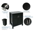 thumbnail image 6 of FULLWATT 24 inch Bathroom Vanity Set - Combo MDF Sink Cabinet Vanity with Counter Top Glass Vessel Sink Vanity and 1.5 GPM Faucet, 6 of 11