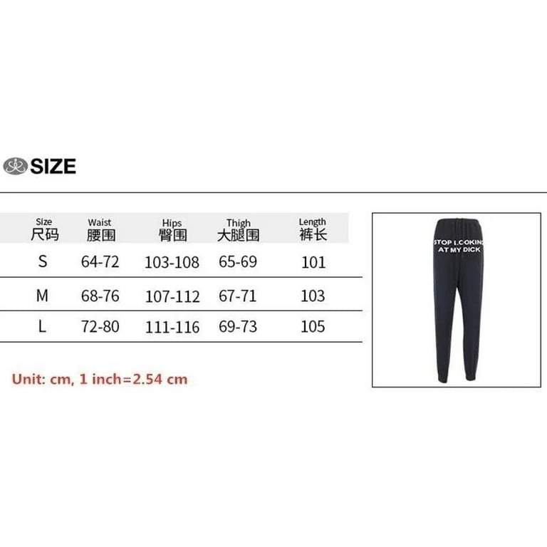 STOP LOOKING AT MY DICK Pant Men Wome Fashion Casual Letter Printed Pants Couple s High Waist Fitness Running Sports Long Pants Walmart
