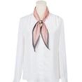 thumbnail image 2 of INSPIRE CHIC Mujeres Bufanda de Seda a Rayas Simples con Color Contrastante Bufanda para el Cuello Rosa 115x35cm/45.3x13.8 pulgadas (LxA), 2 of 6