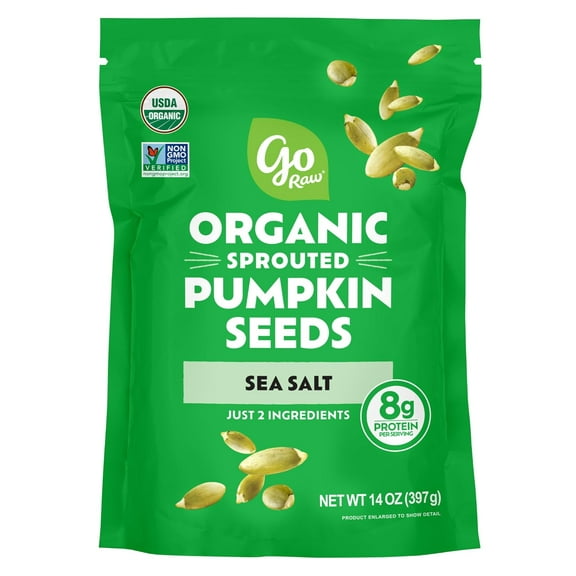 Go Raw Organic Sprouted Pumpkin Seeds -- 14 oz Pack of 2