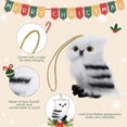 thumbnail image 3 of 4 piezas de adornos navideños peludos de búho blanco y negro, estilo navideño, lindo búho, modelo de árbol, decoración, búho bebé esponjoso, adorno navideño, 3 of 4