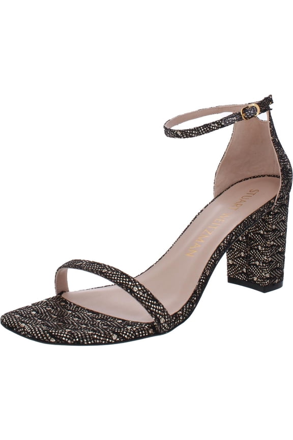 Womens Amelina Knit Metallic Heel Sandals