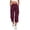 Wine, variant on Cargo Capri Pants For Women Elastic Waist Side Split Cropped Trousers Casual Summer Outdoor Travel Hiking Crop Pants
