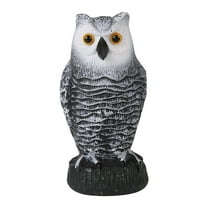 Dengmore Room Decoration Fake Owl Bird Scarecrow Decoy Plastic Owl Bird Deterrents Outdoor Ornaments