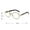 Clear, variant on Oval Hip Hop Glasses Diamond Shades Clear Lens Gold Classic Fashion