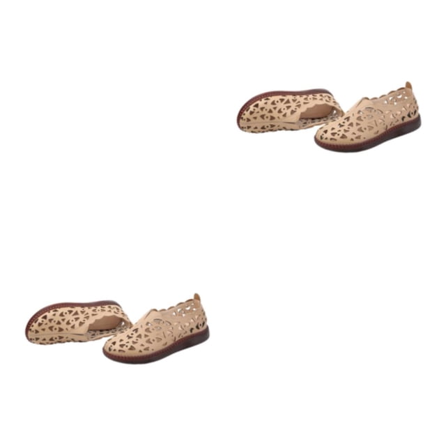 Qarigey Zapatos planos de mujer con estilo calzado cómodo y flexible para diario sandalias universales de mujer 2023 albaricoque transpirable albaricoque treinta y seis 2Conjunto