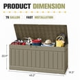 thumbnail image 7 of Homall 82 Gallon Outdoor Storage in Resin Deck Box Lockable Deck Box, Beige, 7 of 7