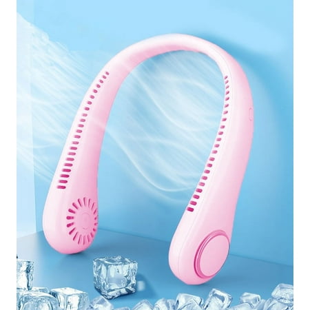 Portable Neck Fan, Hands Free Bladeless Fan, 4000 mAh Battery Operated Wearable Personal Fan, Leafless, Rechargeable, Headphone Design, USB Powered Desk Fan,3 Speeds