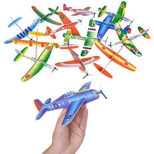 Flying Glider Plane 24 Assorted Styrofoam Glider Airplane Fun Gift