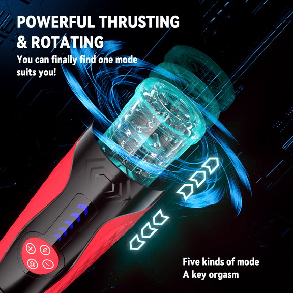 XBONP Male Masturbator Cup Automatic Sex Toys with Thrusting Rotating & Sucking Modes, 3D Sleeve Stroker Adult Toy for Men Self-Pleasure Masturbation