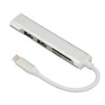 thumbnail image 1 of 5 in 1 USB C Hub Multiport Heat Dissipation Plug and Play USB C Adapter Hub Silver for Desktop, 1 of 8