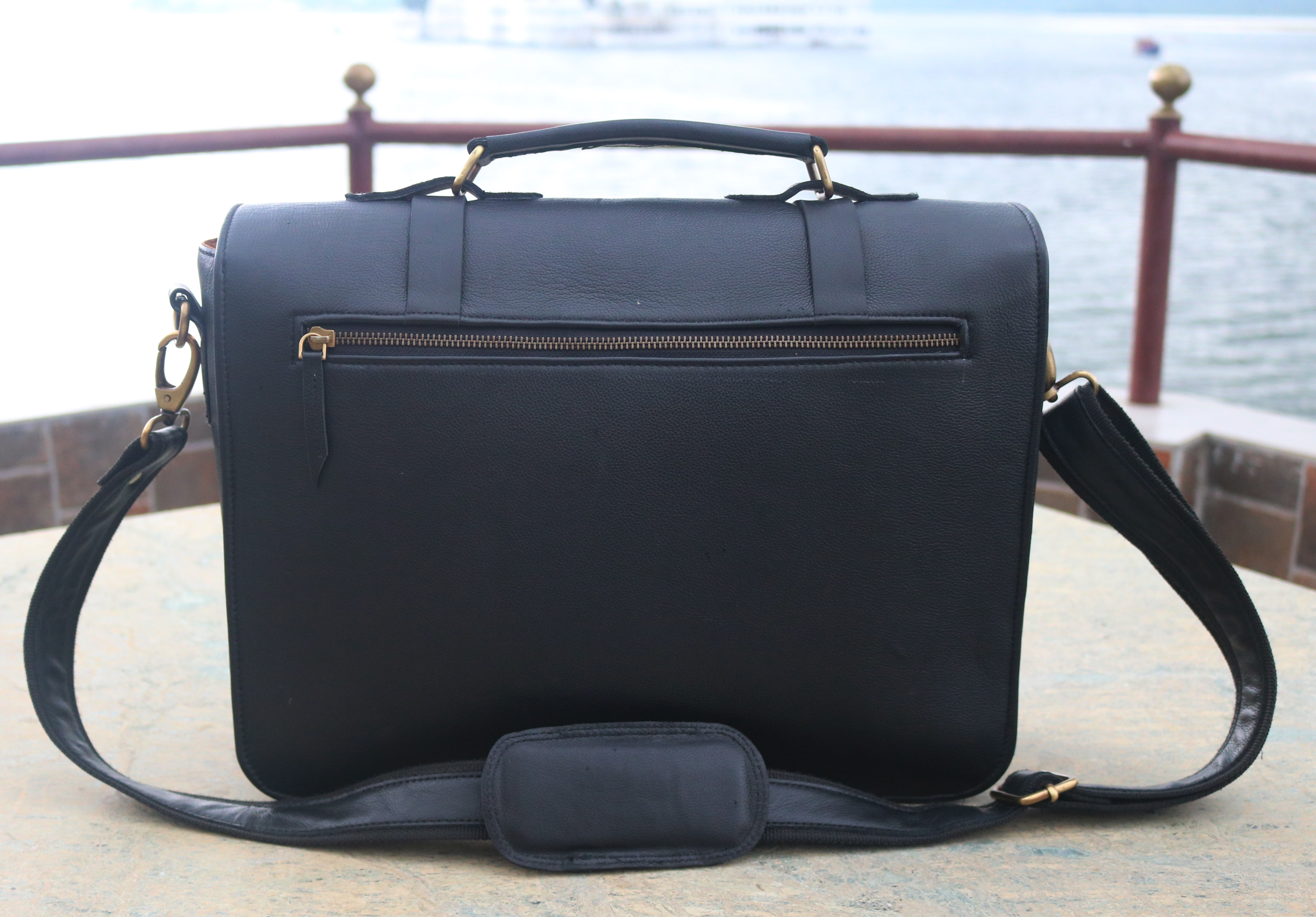 14 inch Laptop business briefcase shoulder bag Travel Crossbody Bag with top lift handle.