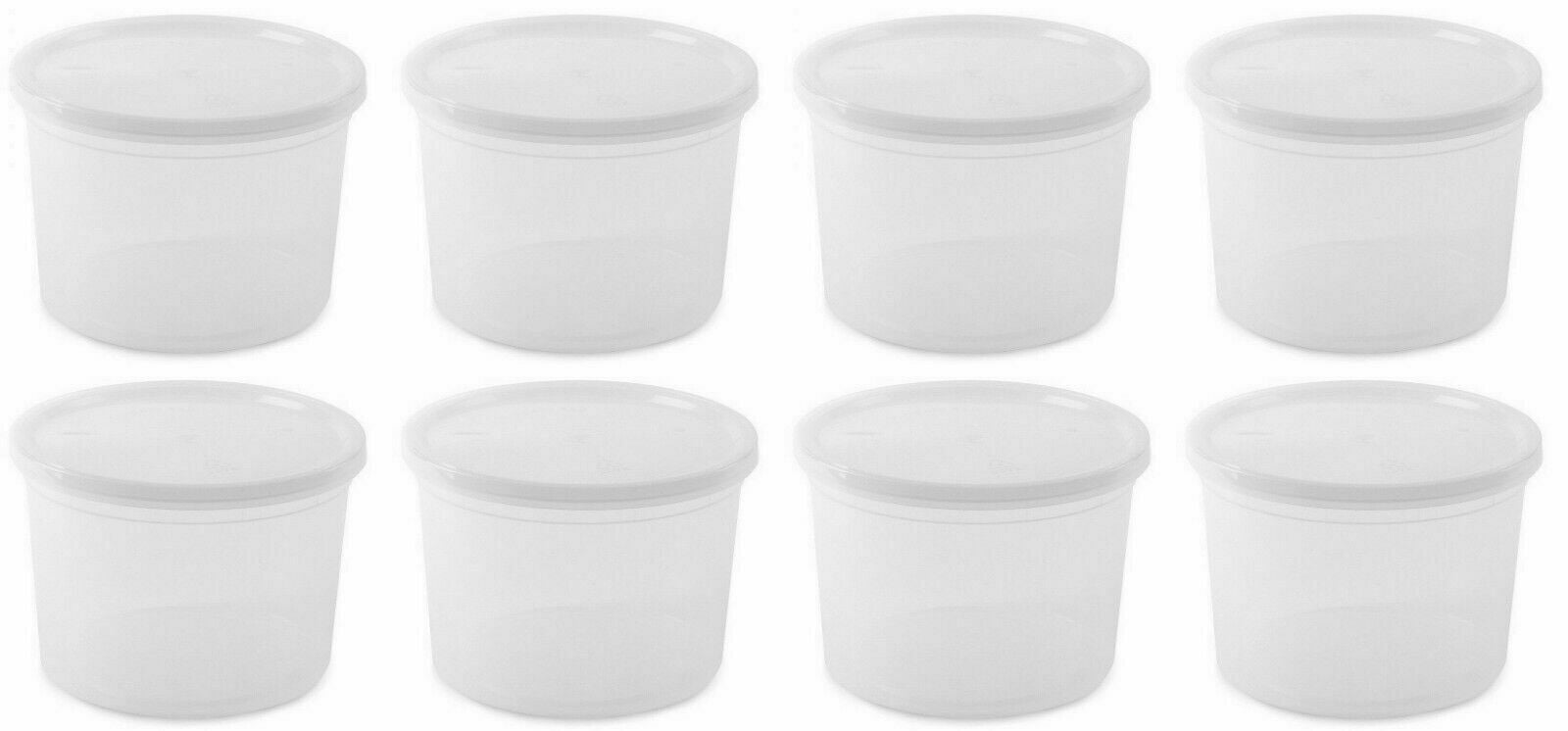 64 oz Deli Food Containers w/ Lids For Soups Microwave Freezable 8